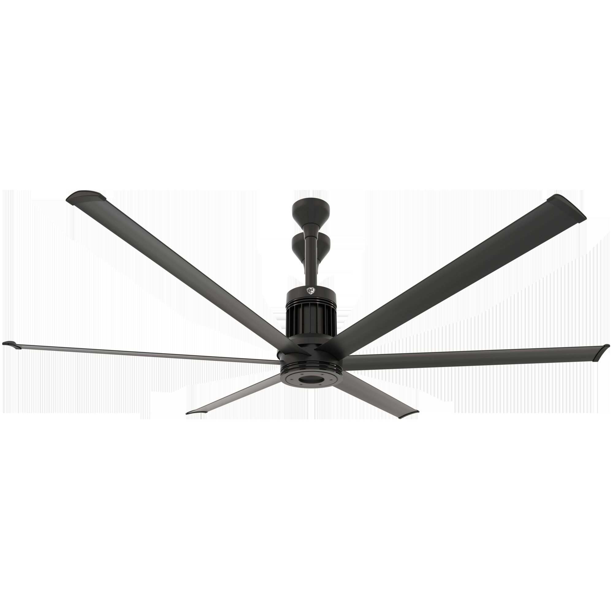 Big Ass Fans i6 Ceiling Fan — 84in., Black, Indoor, WiFi/BLE, 100-277V, Aircraft-Grade Aluminum, Model# MK-I61-071806A728I12